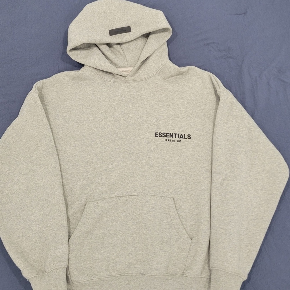 Fear of God Essentials Light Gray Hoodie